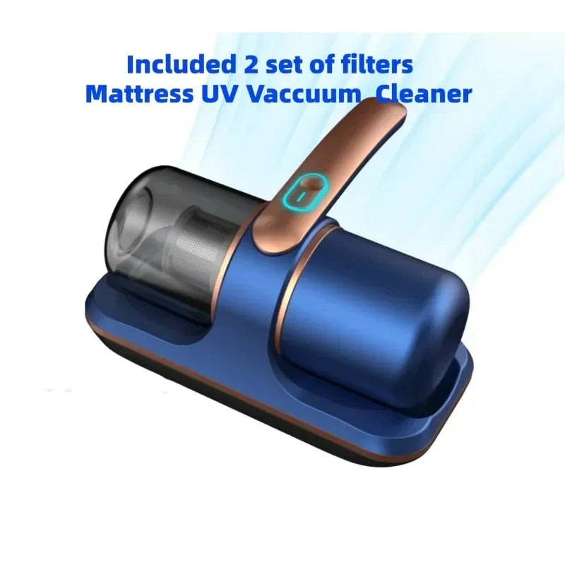 Wireless Mattress Vacuum Cleaner Cordless Handheld UV-C Bed Dust Remover Indepth Cleaning Sofa Specialist 12Kpa Powerful Suction